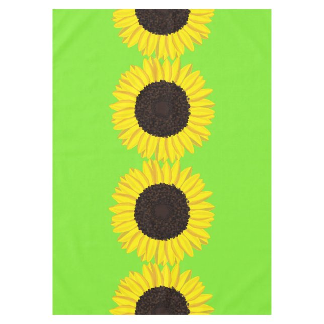 Sunflower Birthday Party Tablecloth (Front)