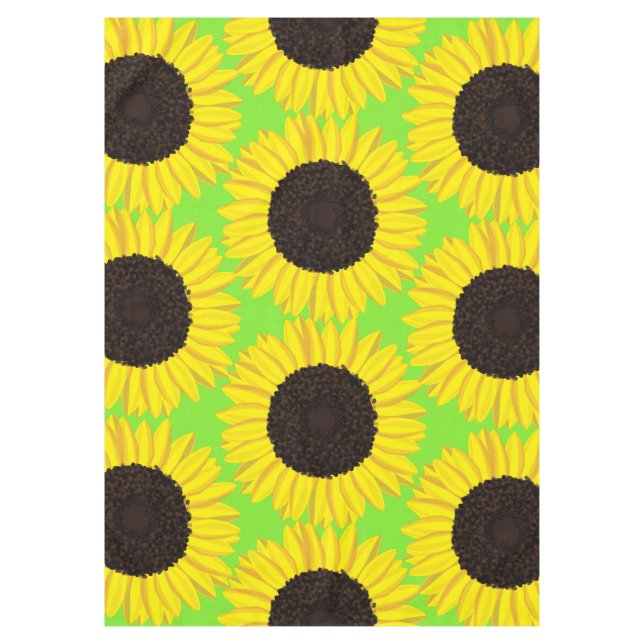 Sunflower Birthday Party Tablecloth (Front)