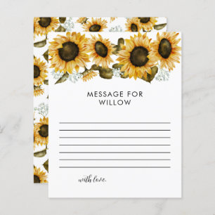 Sunflower Birthday Time Capsule Message Card