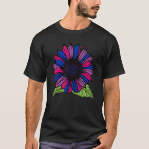 Sunflower Bisexuality Flag Bisexual Lgbt Pride Mon T-Shirt