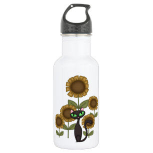 Sunflower Black Cat 532 Ml Water Bottle