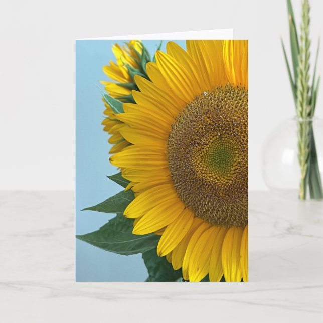 Sunflower Blank Note Card (Front)