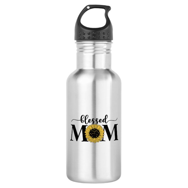 Sunflower & Blessed Mum  532 Ml Water Bottle (Front)