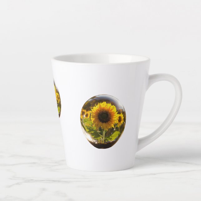 Sunflower Bliss Latte Mug - 12 oz   (Right)