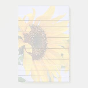 Sunflower bloom 4x6 post it notes pad