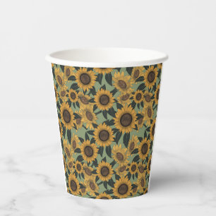 Sunflower Bloom Baby Shower Cups