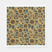 Sunflower Bloom Baby Shower napkins