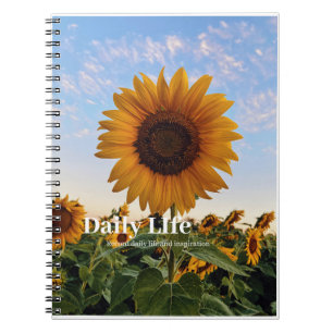 Sunflower Bloom Inspiration - Custom  Notebook