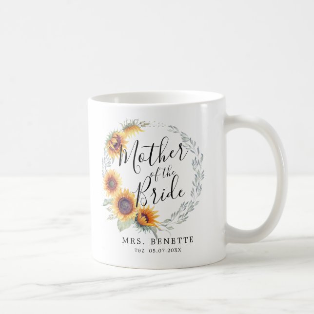Sunflower Bloom | Mother of the Bride Coffee Mug (Right)