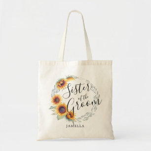 Sunflower Bloom   Sister of the Groom Tote Bag