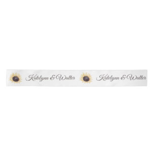 Sunflower Blooms Personalised Ribbon Satin Ribbon