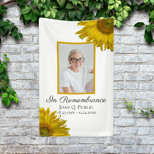 Sunflower Blossoms Celebration of Life Funeral Banner