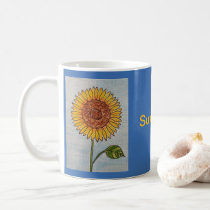 Sunflower Blue Coffee Mug