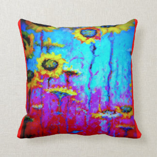 Sunflower Blue Moonlight Mystic Pillow by Sharles