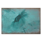 Sunflower Blue Teal Vintage Antique Decoupage