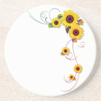 Sunflower border coaster