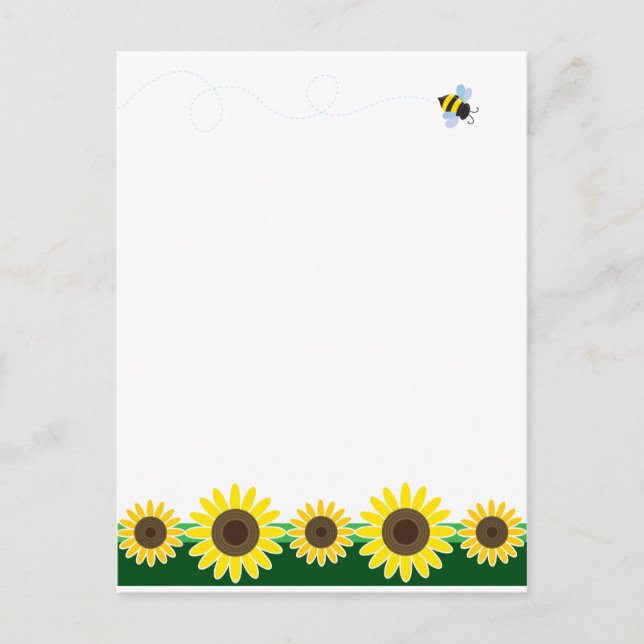 Sunflower Border Postcard (Front)