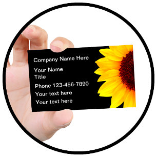 Sunflower Botanical Business Cards