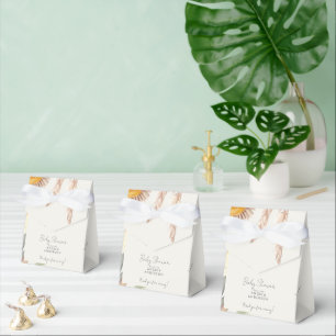 Sunflower Botanical Cream Baby Shower Thank You Favour Box