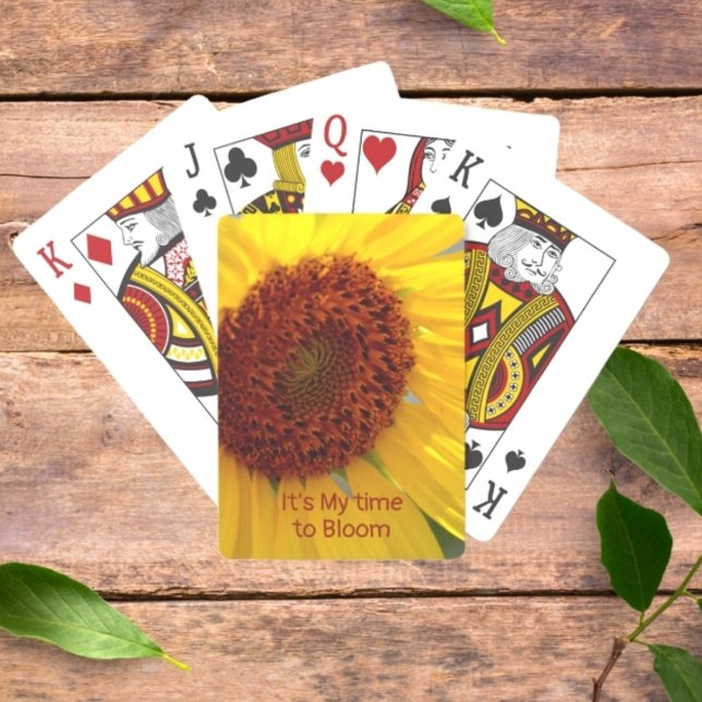 Sunflower Botanical Floral Customisable Playing Cards (Creator Uploaded)