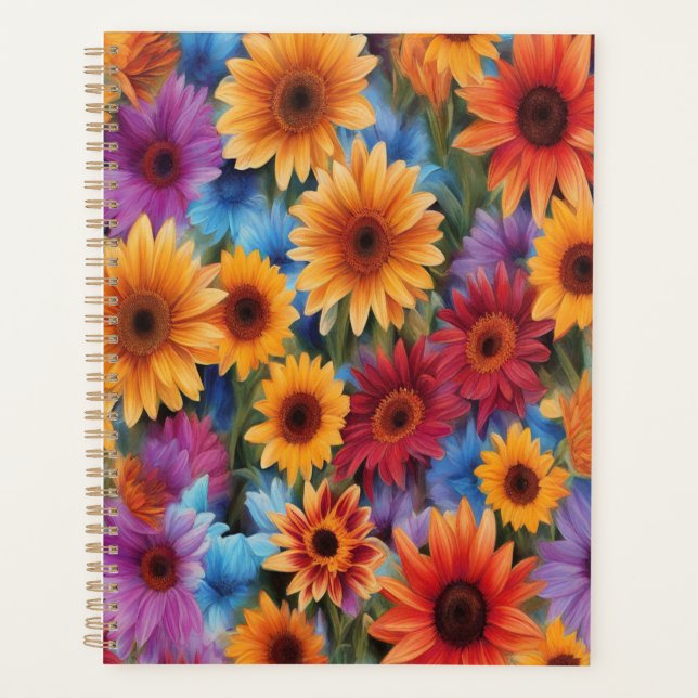 Sunflower Bouquet Abstract #7 - Planner (Front)