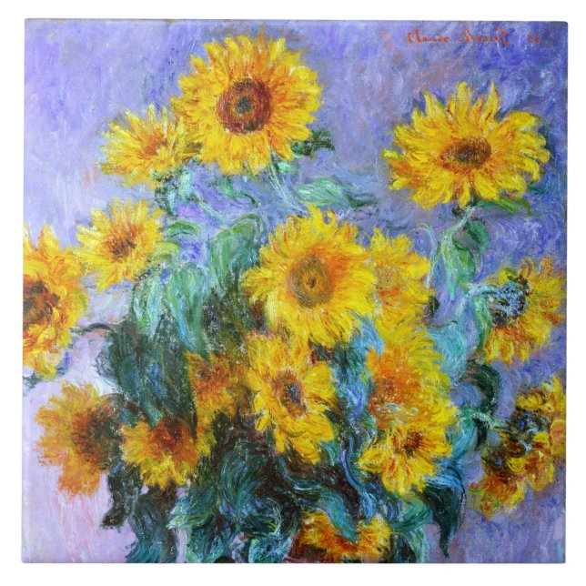 Sunflower Bouquet Ceramic Tile (Front)