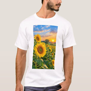 Sunflower Bouquet Floral Design T-Shirt