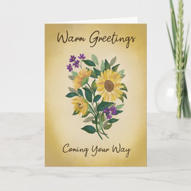 Sunflower Bouquet Greeting Card (Front)