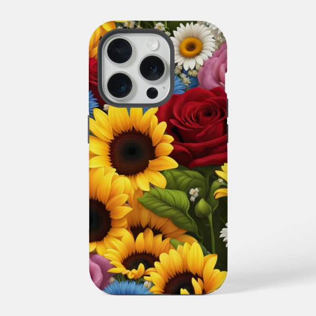 Sunflower Bouquet - iPhone 15 Pro Cases (Back)