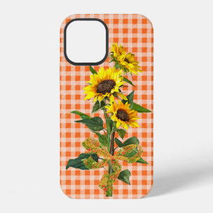 Sunflower Bouquet on Orange Gingham Case-Mate iPho iPhone 12 Case