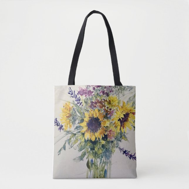 Sunflower bouquet tote bag (Front)