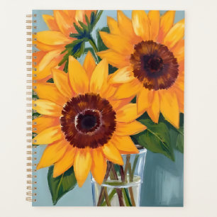 Sunflower Bouquet   Yellow Watercolor Floral Planner