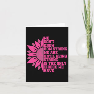 Sunflower Breast Cancer Awareness Card