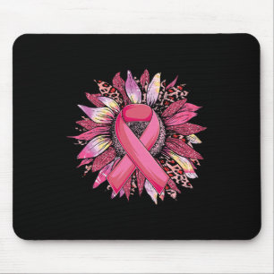 Sunflower Breast Cancer Awareness Leopard Sunflowe Mouse Pad