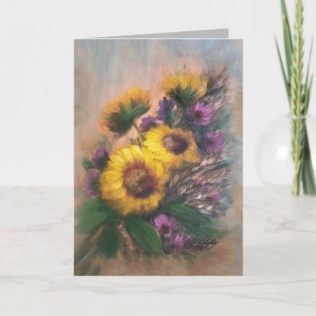 Sunflower Breeze Thank You Card (Front)