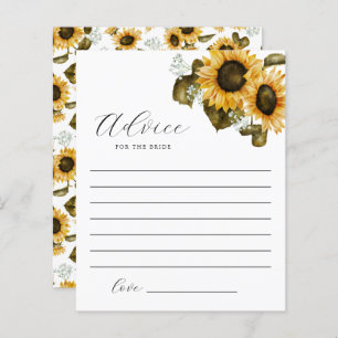 Sunflower Bridal Shower Advice For The Bride