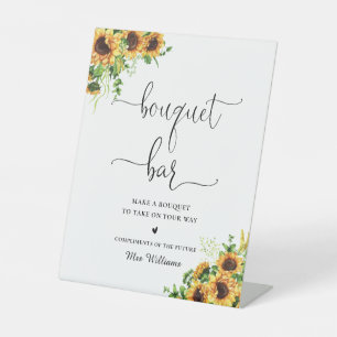 Sunflower Bridal Shower Bouquet Bar Sign