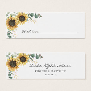 Sunflower Bridal Shower Date Night Ideas