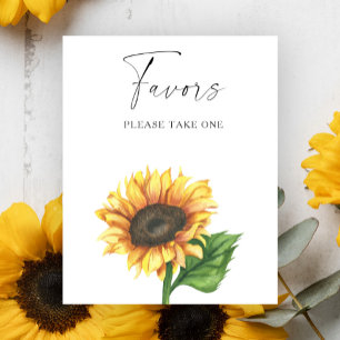 Sunflower bridal shower Favours please take one  Poster