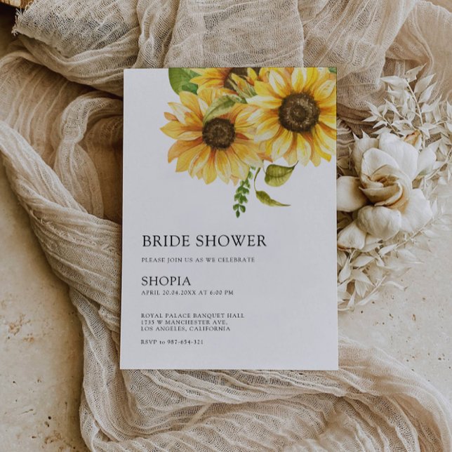 Sunflower Bridal Shower Invitation (Sunflower Bridal Shower Invitation)