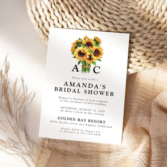 Sunflower Bridal Shower Invitation (Creator Uploaded)
