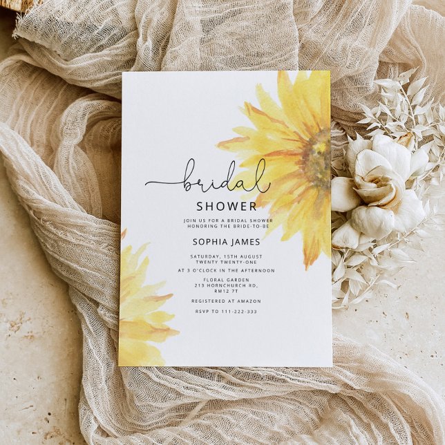 Sunflower bridal shower invitation (Creator Uploaded)