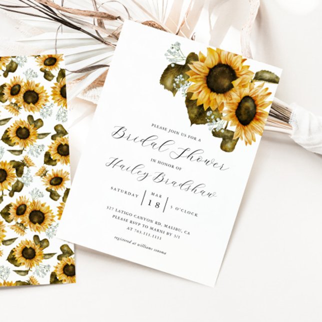 Sunflower Bridal Shower Invitation (Creator Uploaded)