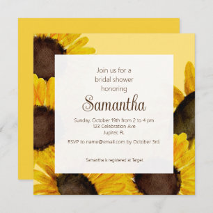 Sunflower Bridal Shower Invitation