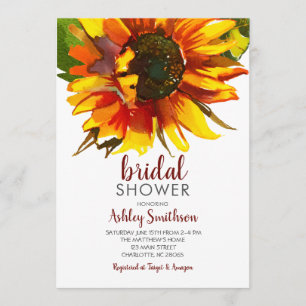 Sunflower Bridal Shower Invitations, Invitation