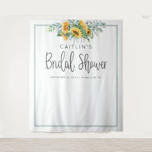 Sunflower Bridal Shower Photo Booth Backdrop Tapestry