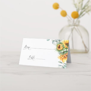 Sunflower Bridal Shower Place Card