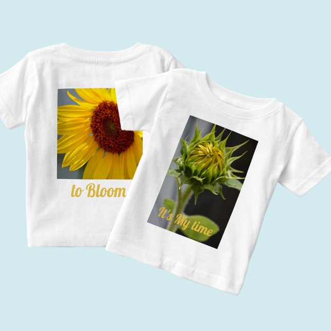 Sunflower Bud and Blossom Baby T-Shirt (Creator Uploaded)