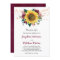 Sunflower Burgundy Rose Floral Lights Wedding
