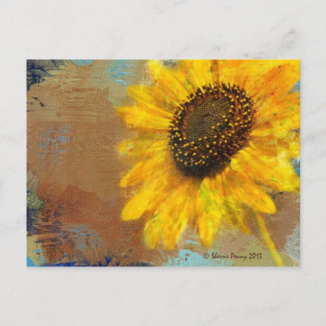Sunflower Burst Postcard (Front)